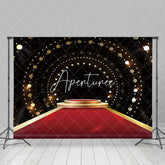 Aperturee - Aperturee Red Carpet Podium Gold Dots Photogrpahy Backdrop